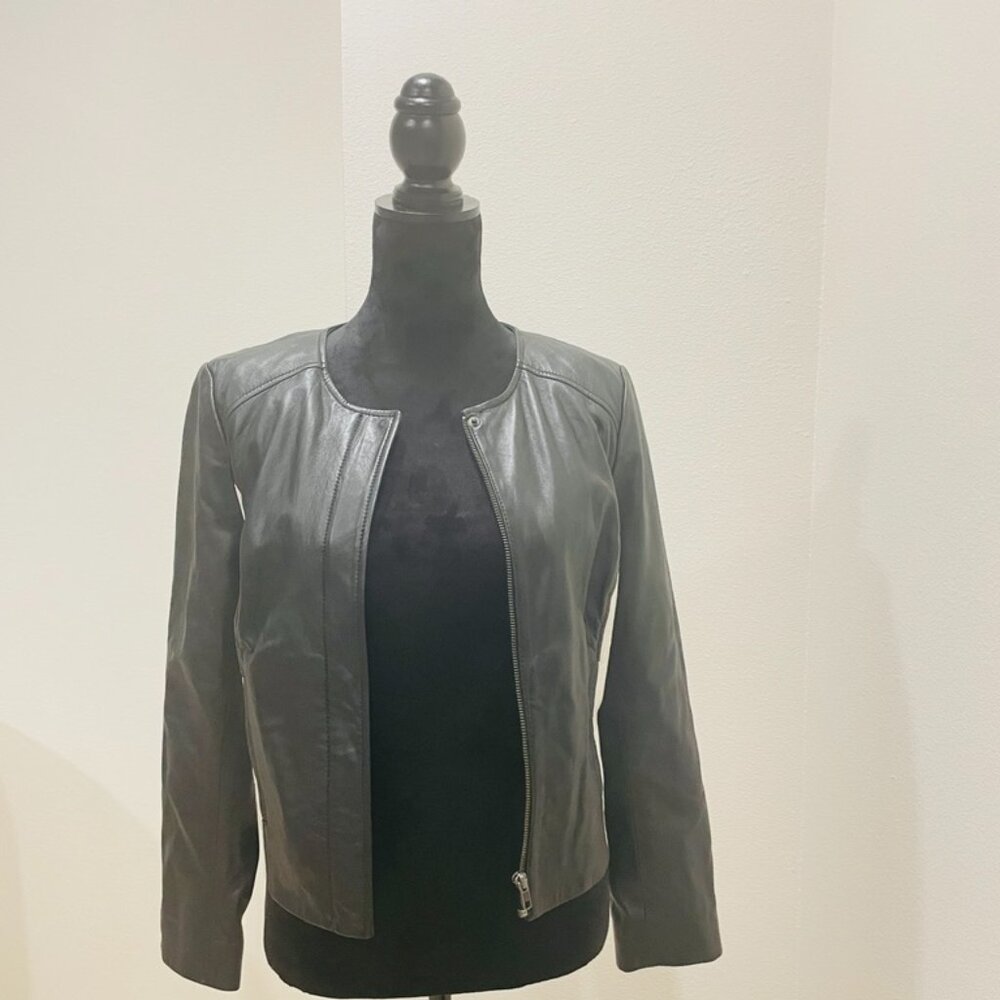 Halogen Genuine Leather Jacket